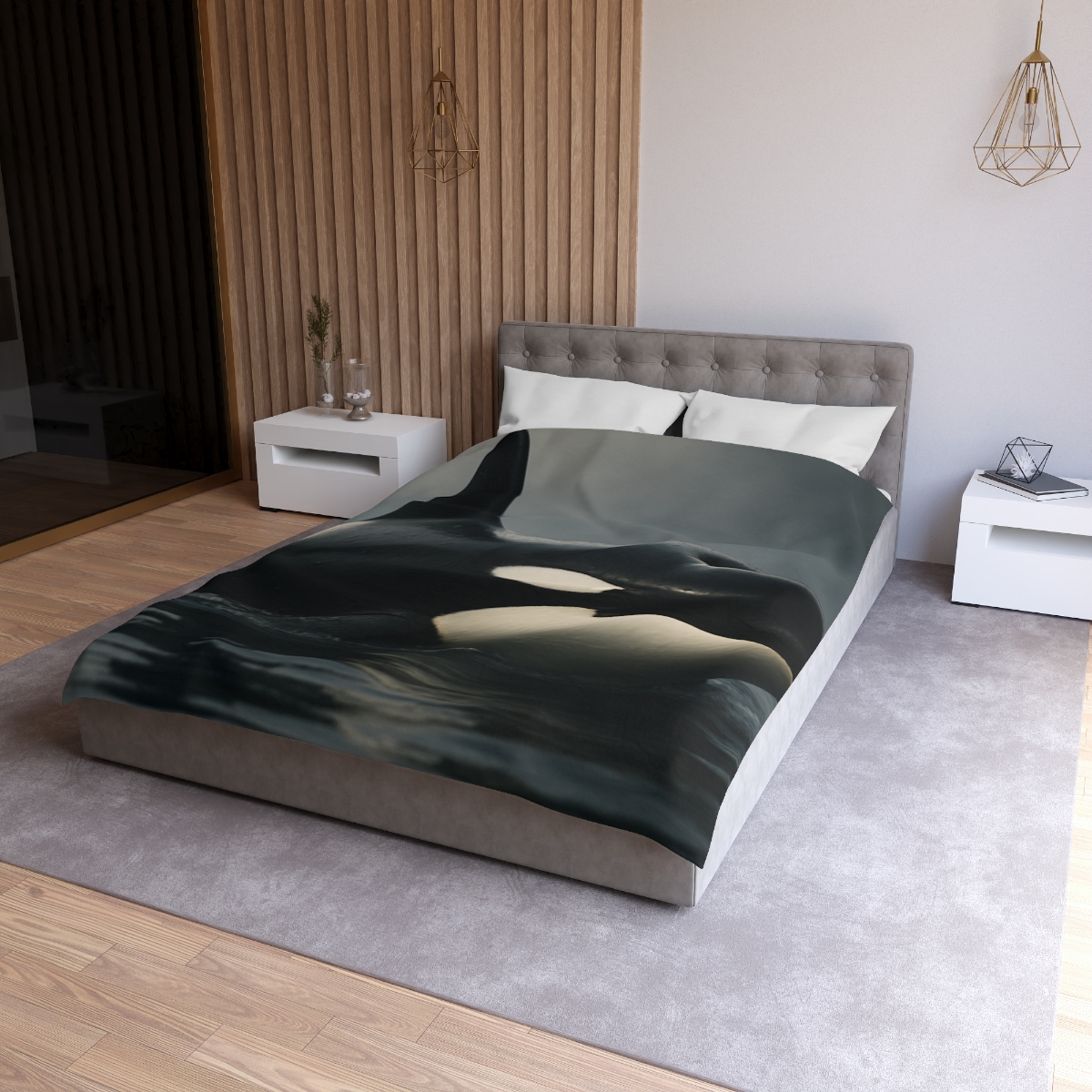 Quiet Current Orca personalized bedding duvets