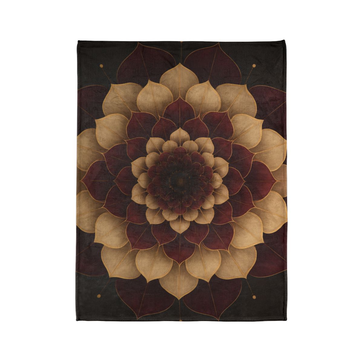 Petal Orbit Mandala personalized cozy blankets