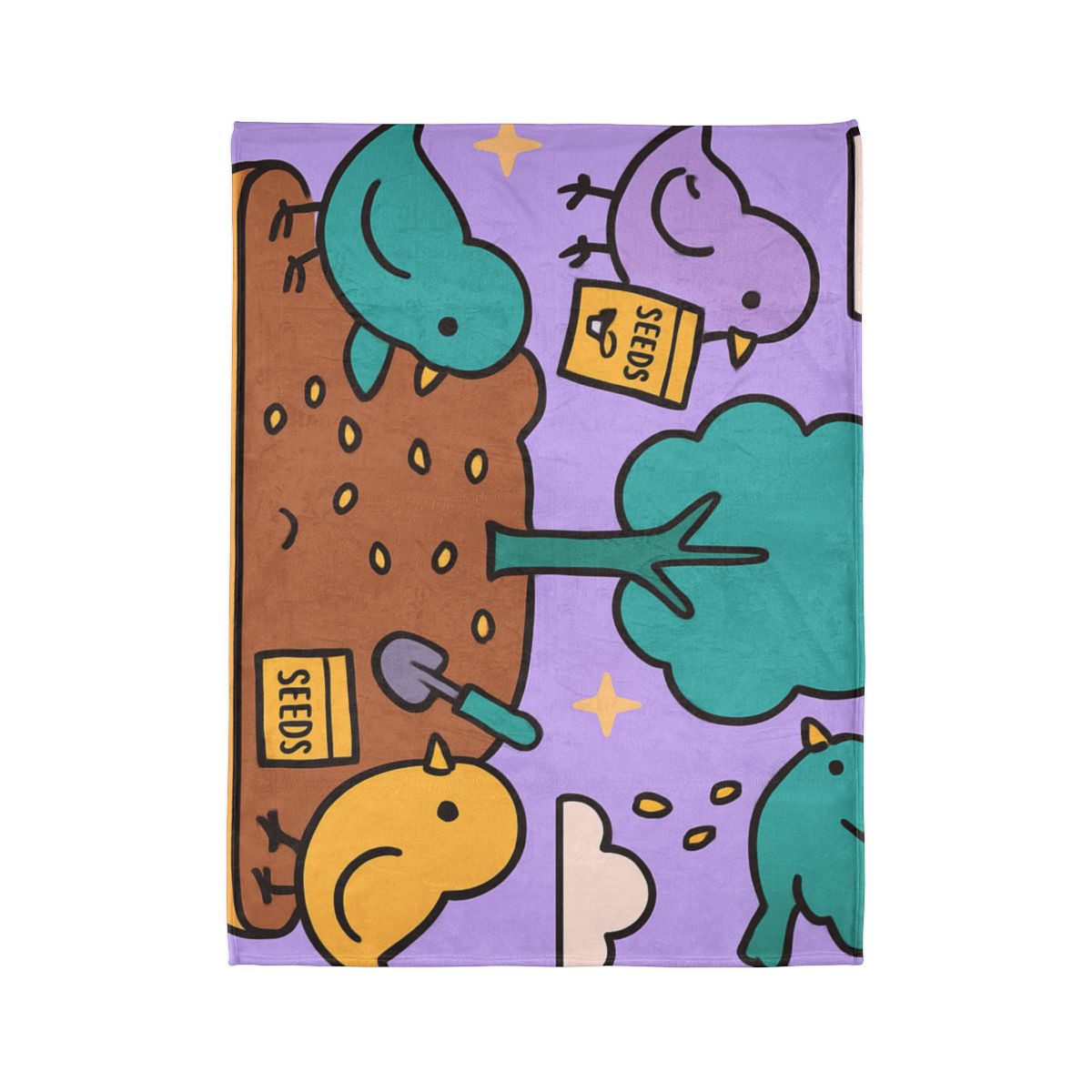 Galaxy Garden Aviary soft fleece blankets