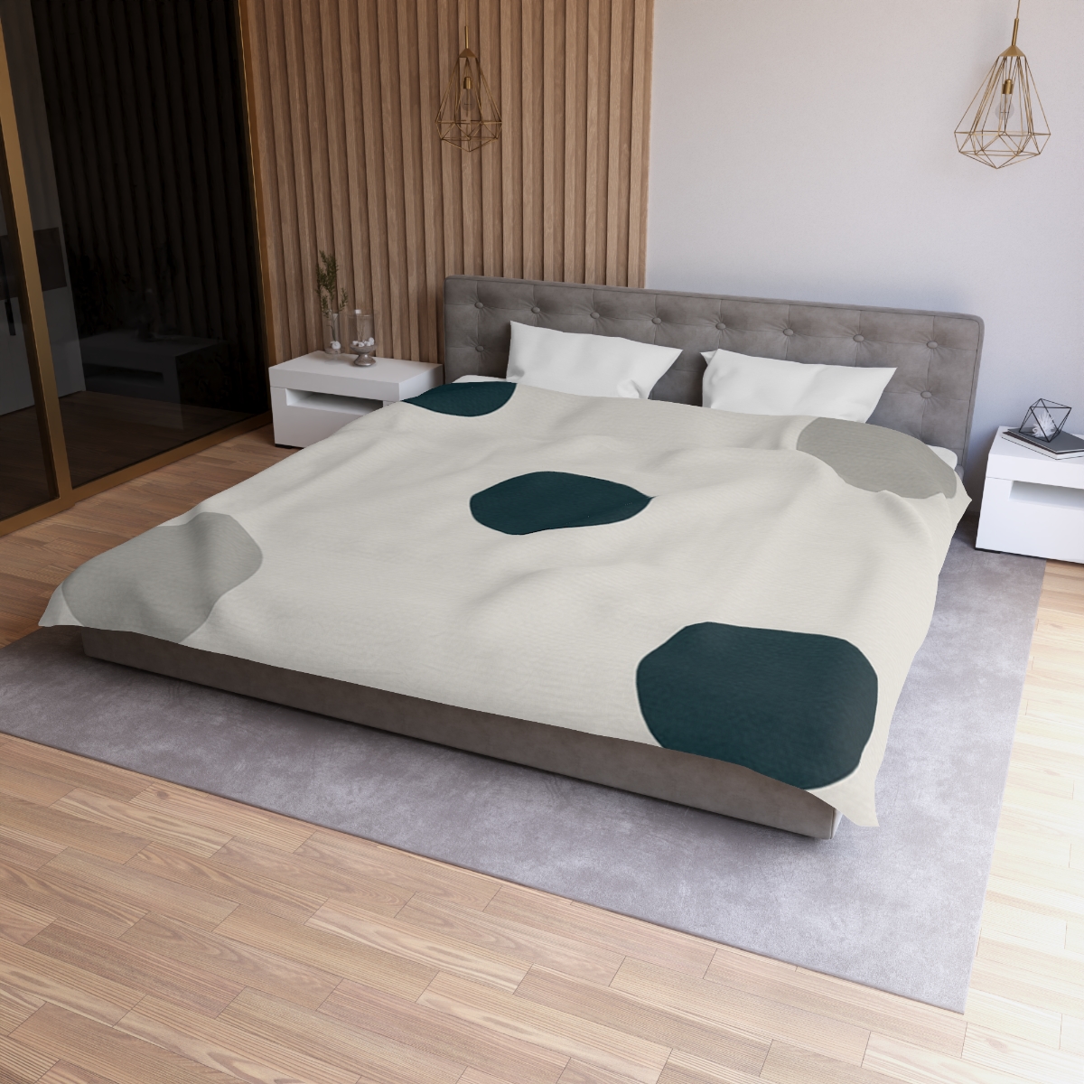 Sparse Dot Grid Rhythm personalized bedding duvets