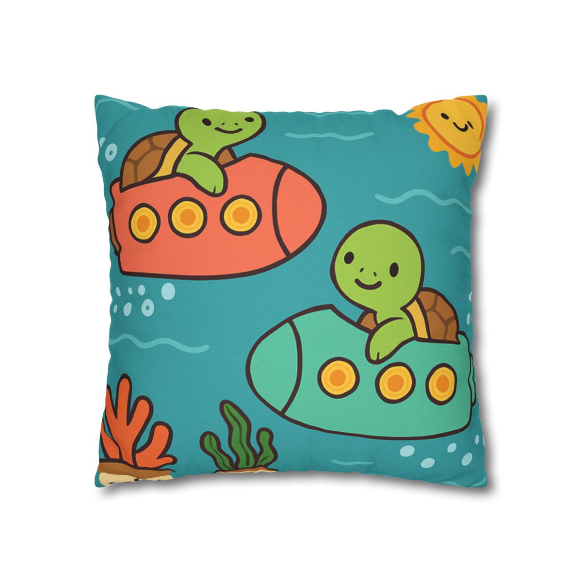 Rainbow Reef Rocket Race trendy patterned pillow cases