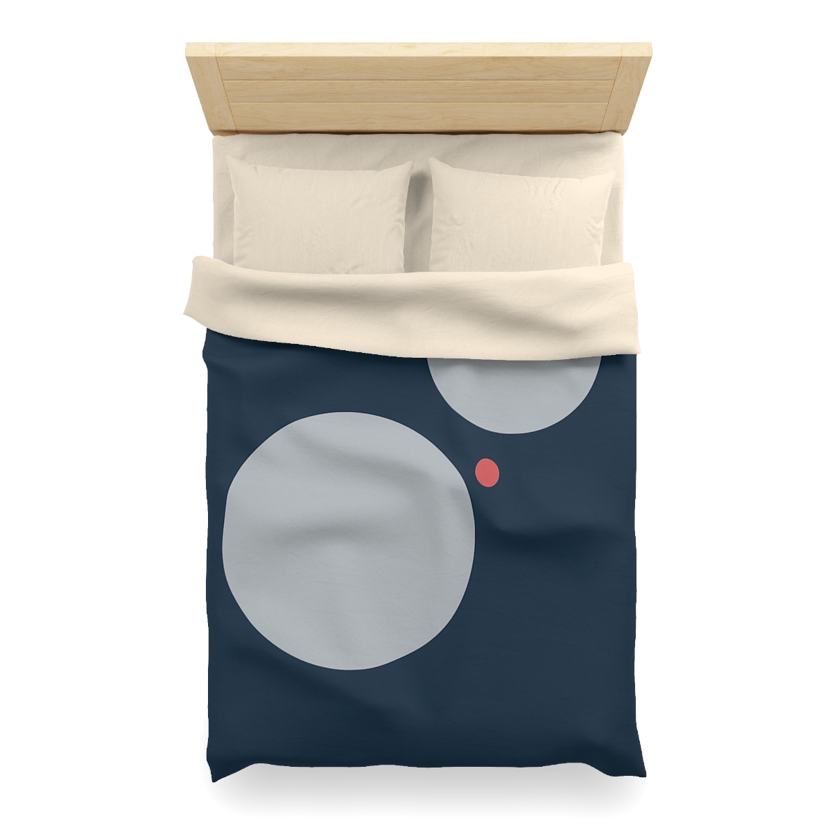 Three Quiet Circles designer printed duvets