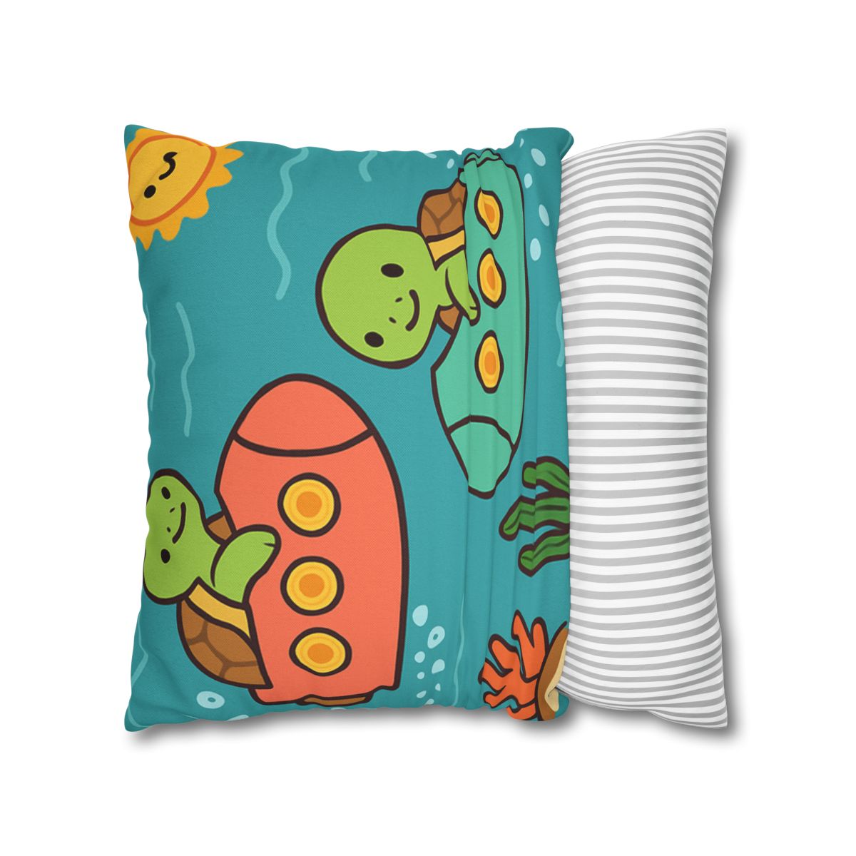 Rainbow Reef Rocket Race trendy patterned pillow cases