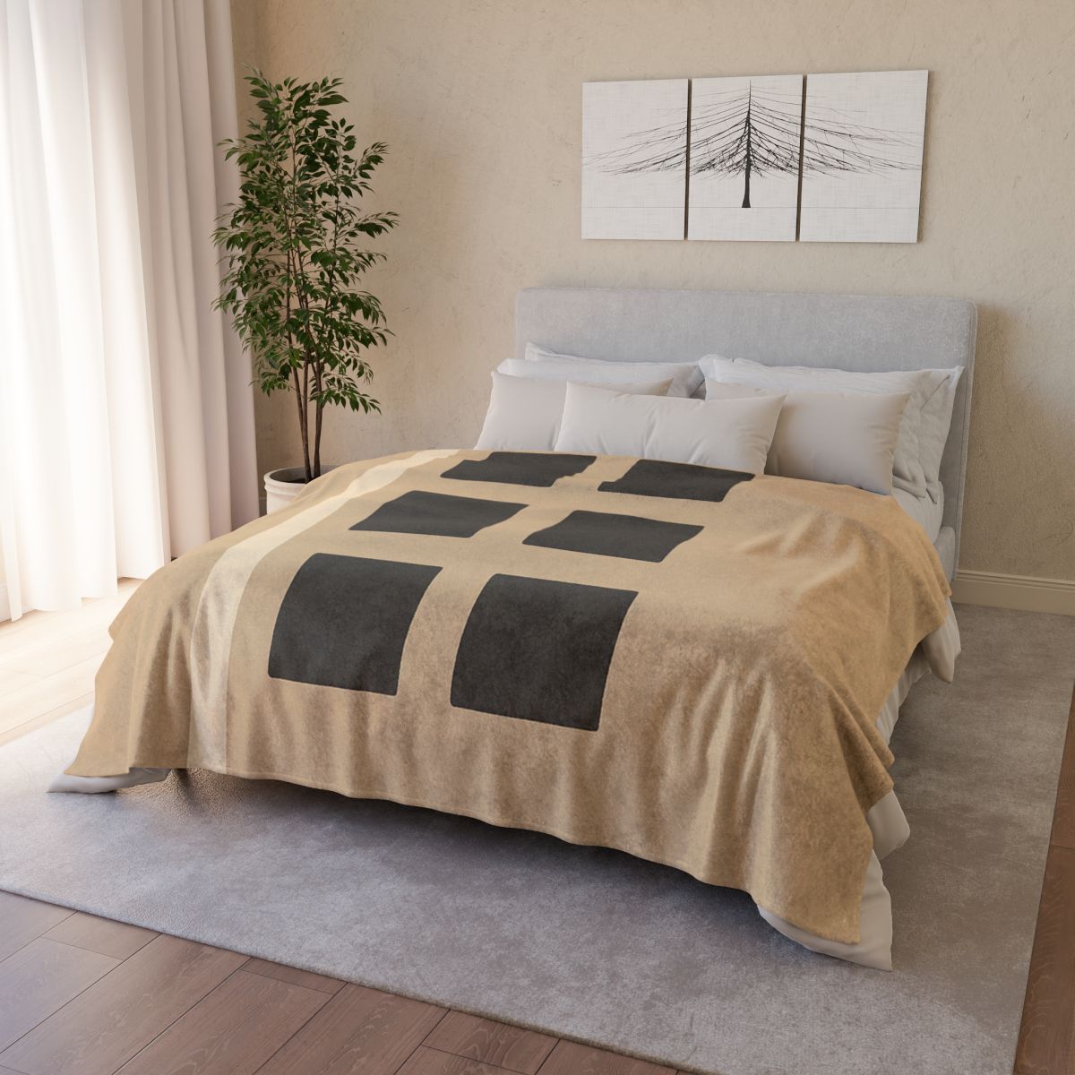 Short Grid With Missing Cell decorative home blankets