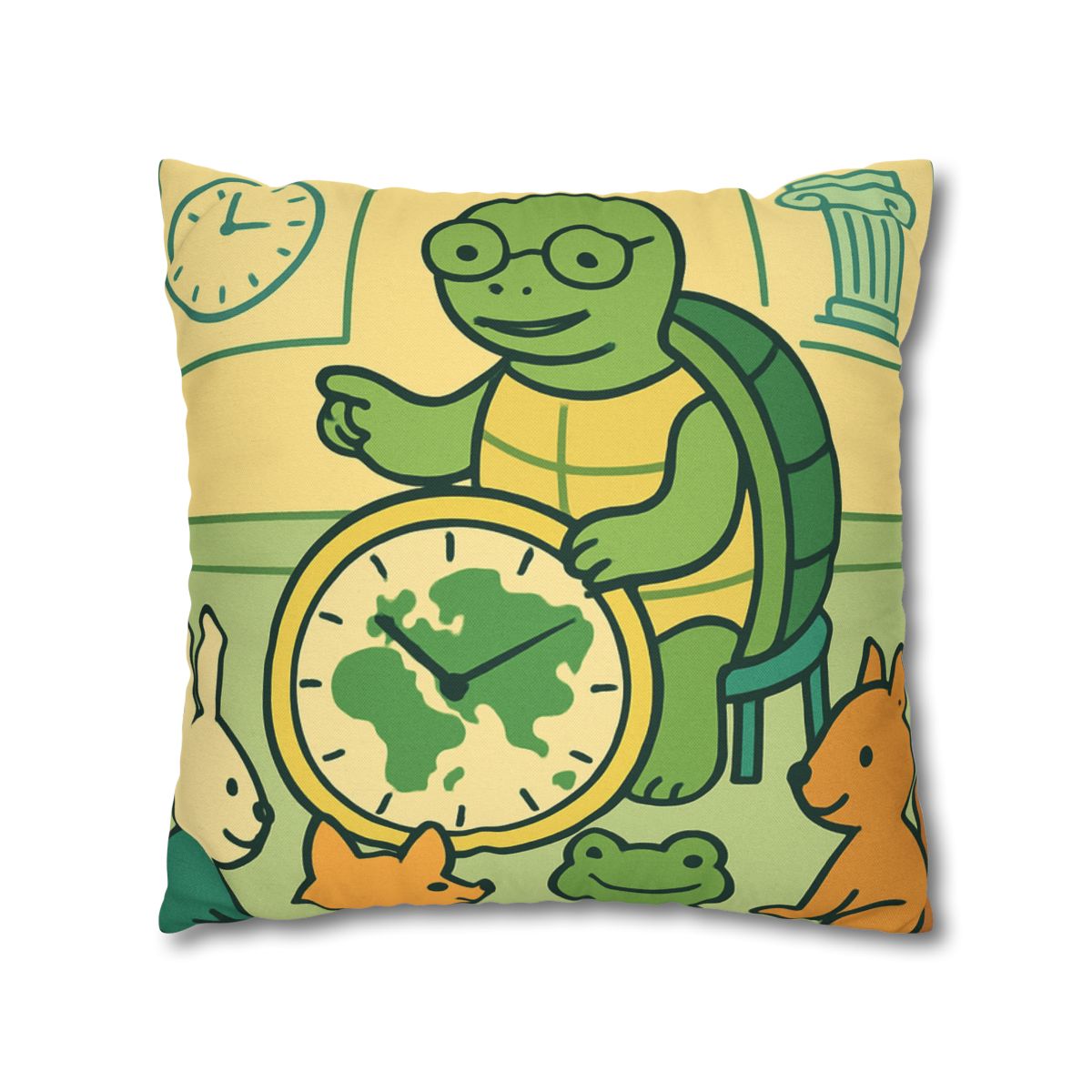 Time-Traveling Turtle School personalized pillow covers