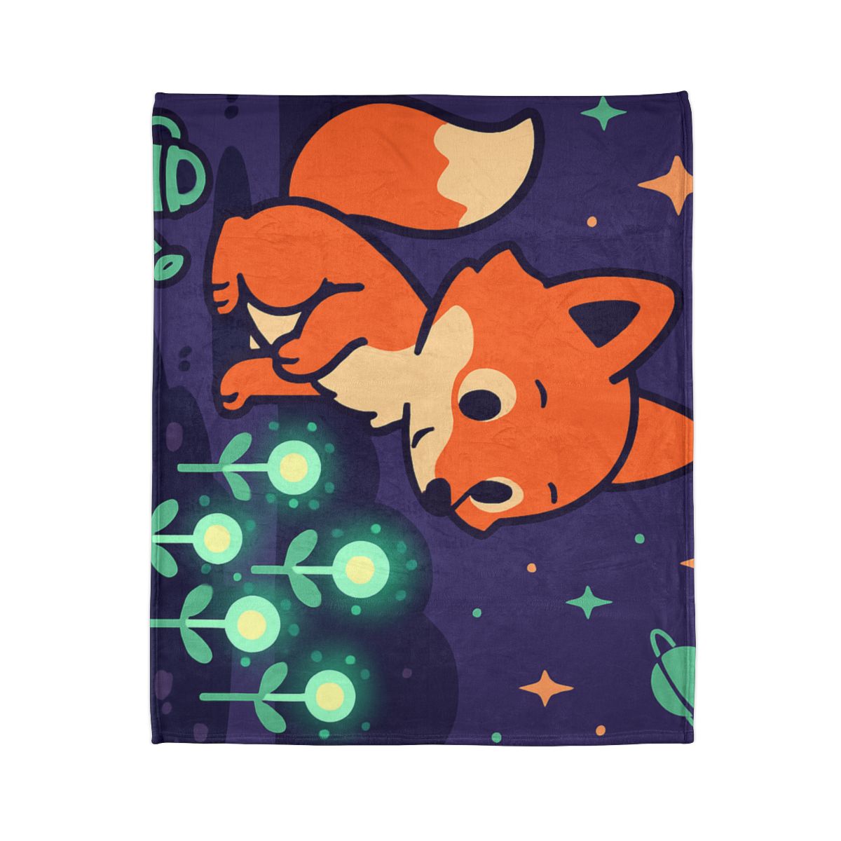 Galaxy Garden Fox decorative home blankets