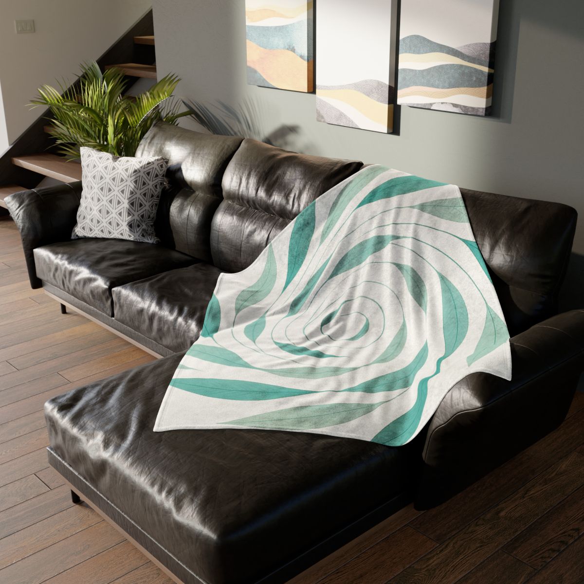 Orbiting Leaf Halo stylish throw blankets