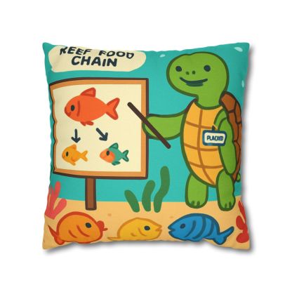 Coral Classroom Sea Turtle Guide trendy patterned pillow cases