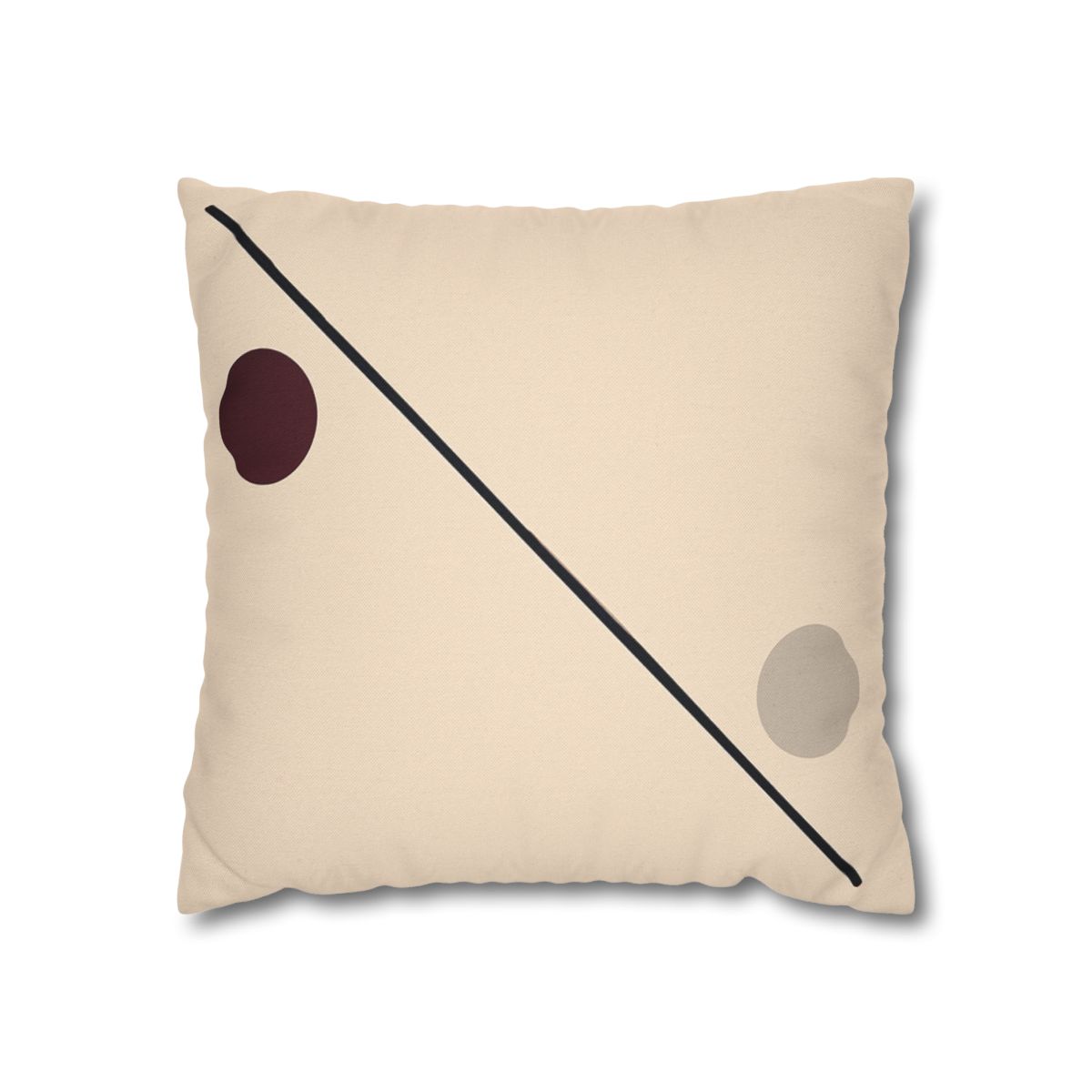 Diagonal Line And Twin Circles soft cotton pillow cases