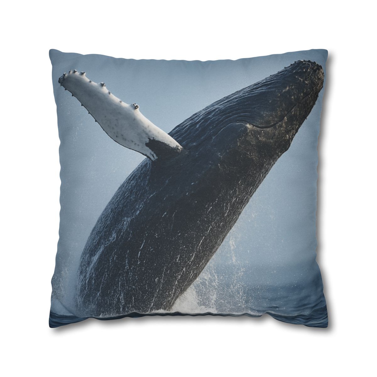 Humpback Whale Rising Calm trendy patterned pillow cases