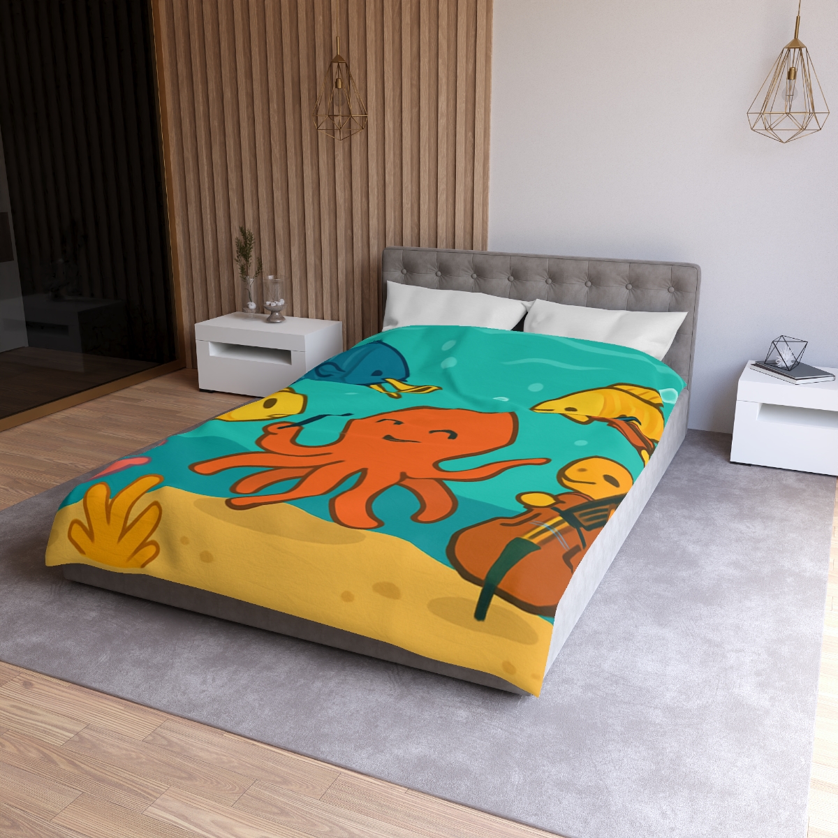 Coral Reef Orchestra designer printed duvets
