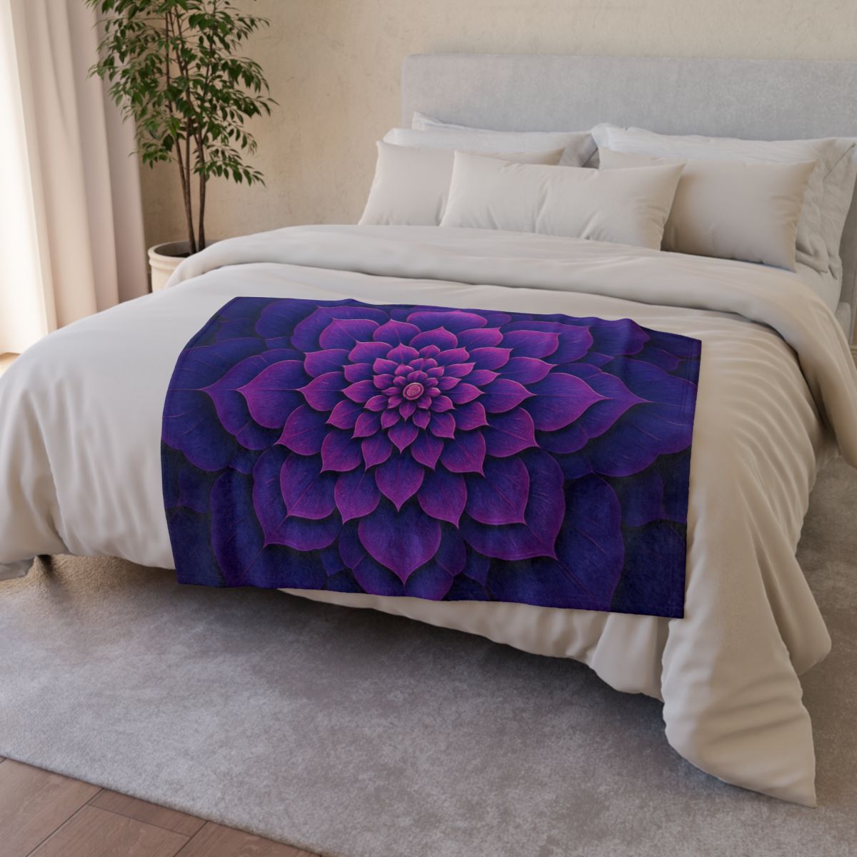 Bloom Ripple Mandala stylish throw blankets