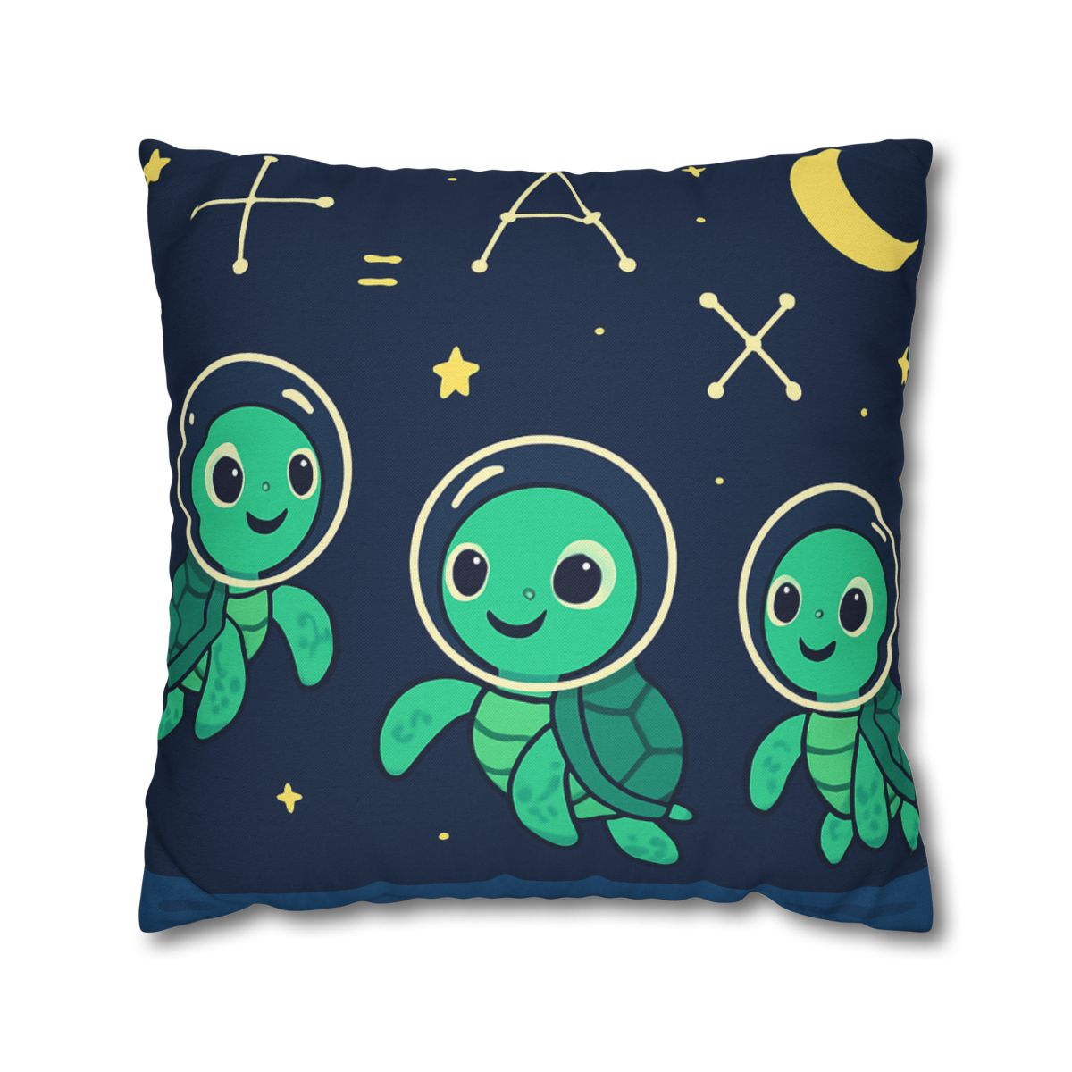 Space School Of The Curious Sea Turtles designer print pillow cases