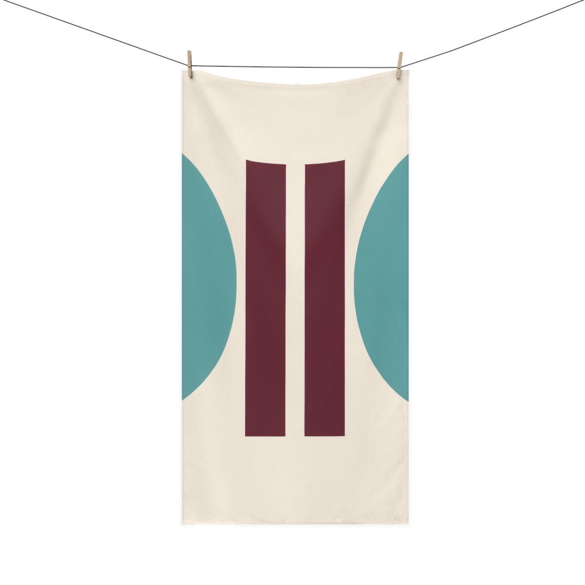 Arcs And Twin Bars In Quiet Alignment designer printed towels