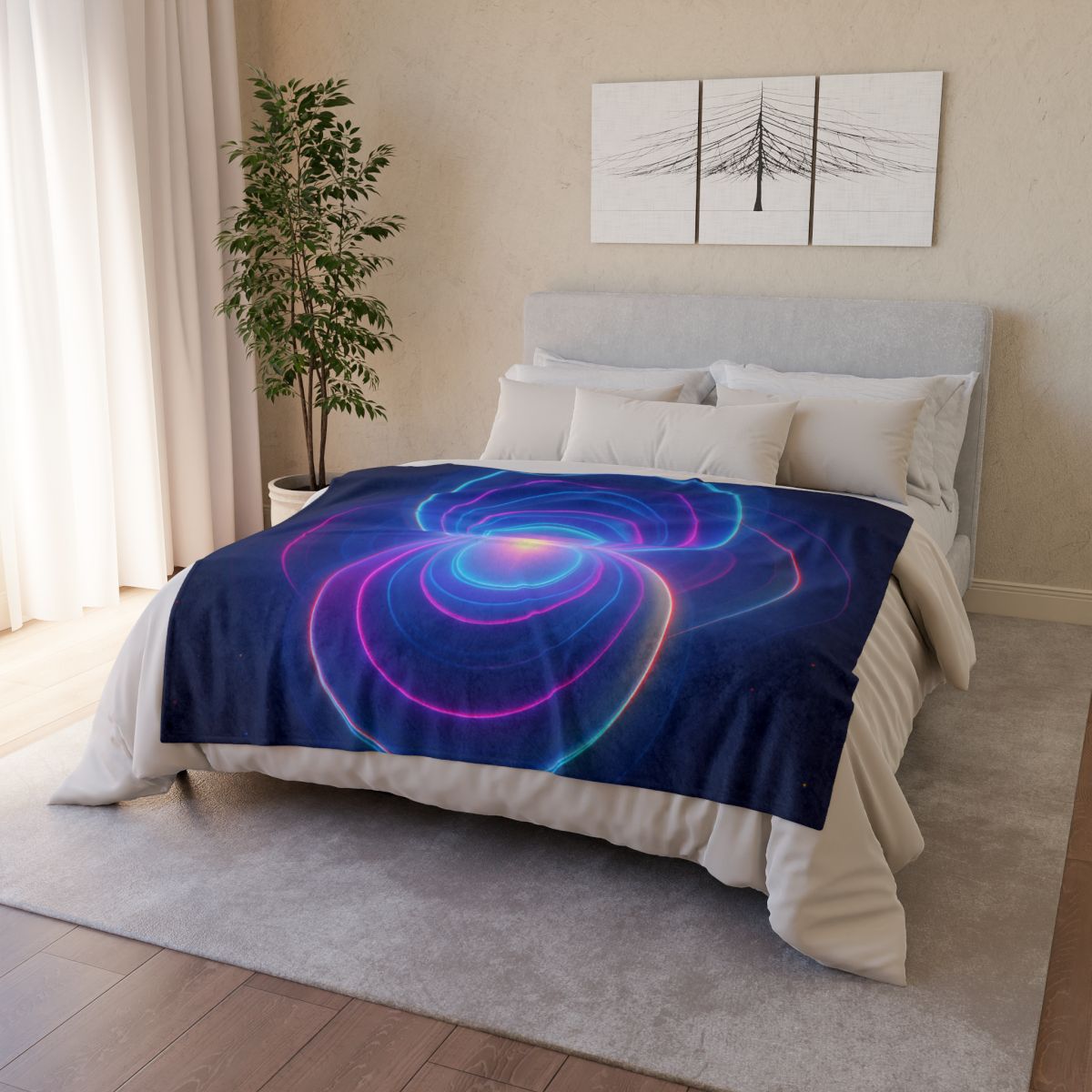 Prismatic Lensing Bloom soft fleece blankets