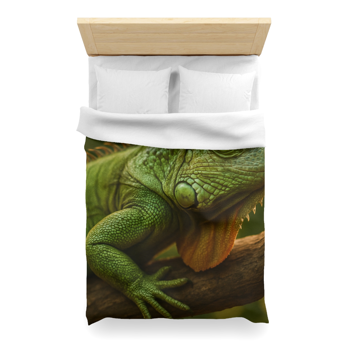 Orbit Glow Green Iguana custom duvets