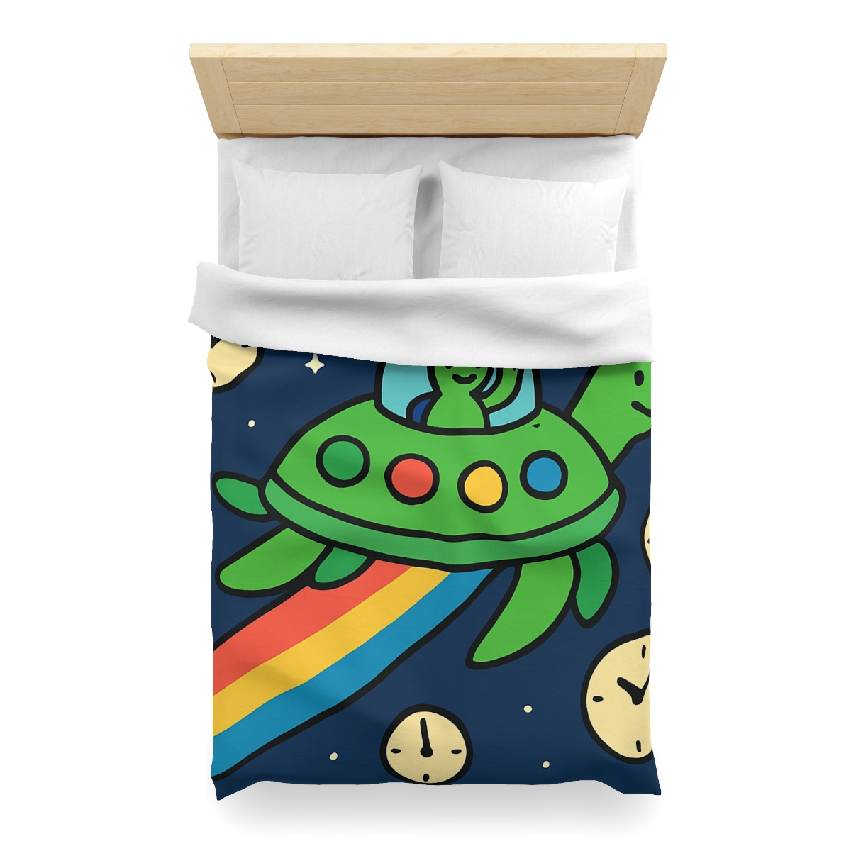 Time Traveling Turtle Spaceship warm winter duvets