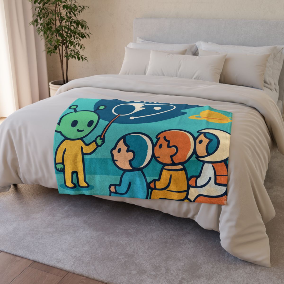 Comet Classroom On A Bubble Planet unique gift blanketscustom blankets