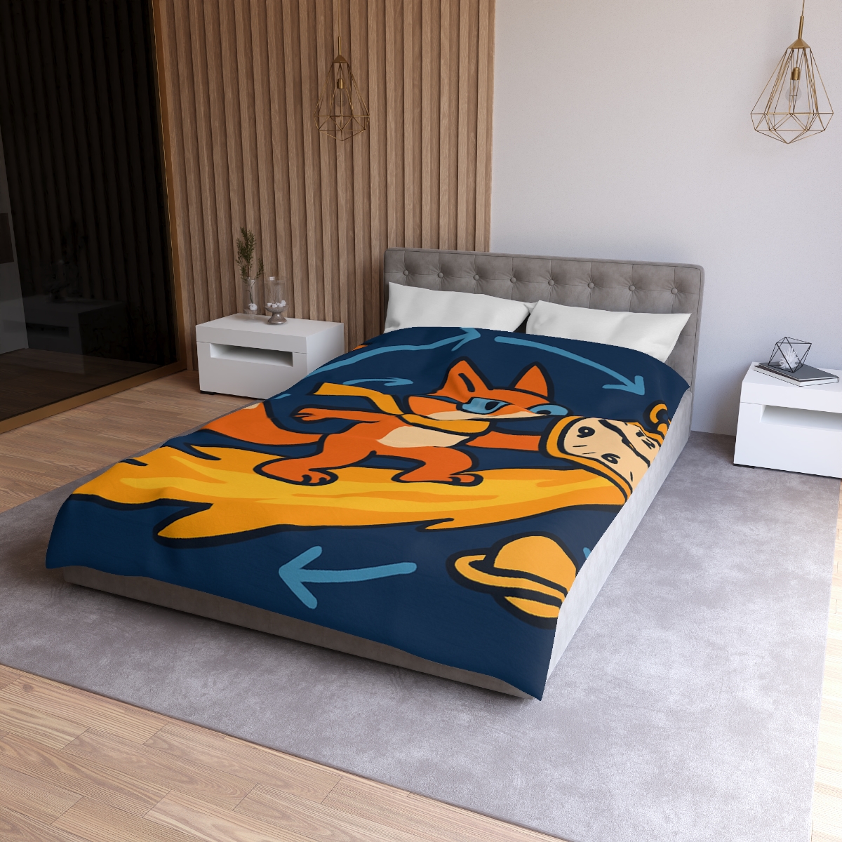 Time Traveling Comet Fox stylish duvet covers