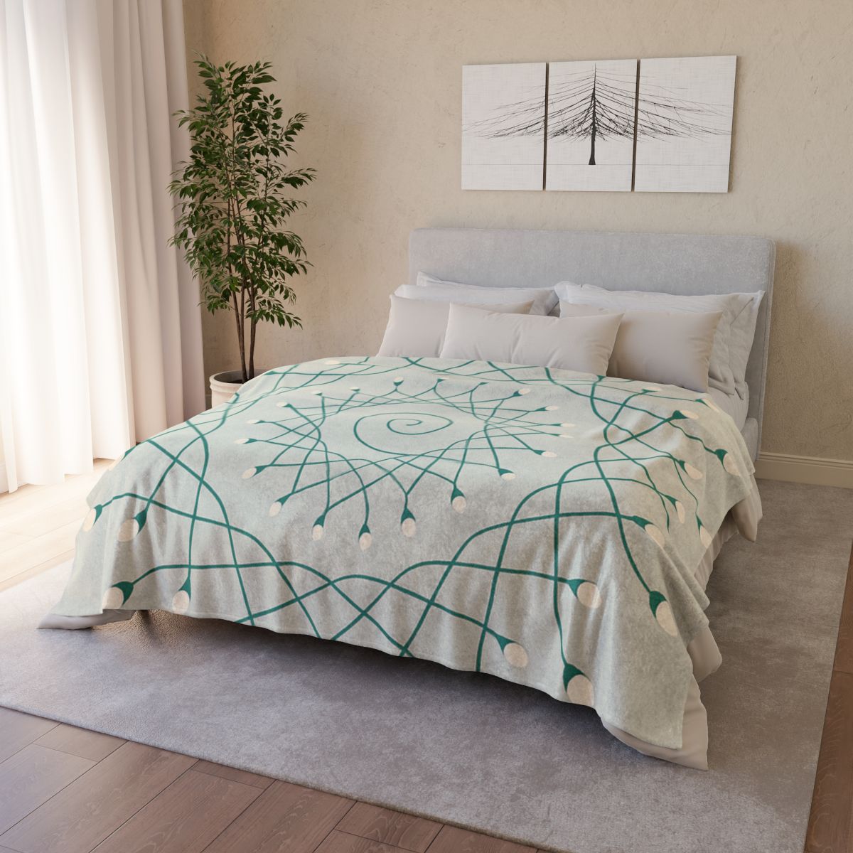 Spiral Sprout Lattice stylish throw blankets