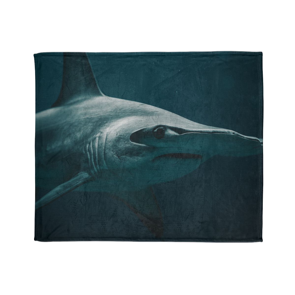 Midwater Silhouette Hammerhead Shark personalized cozy blankets
