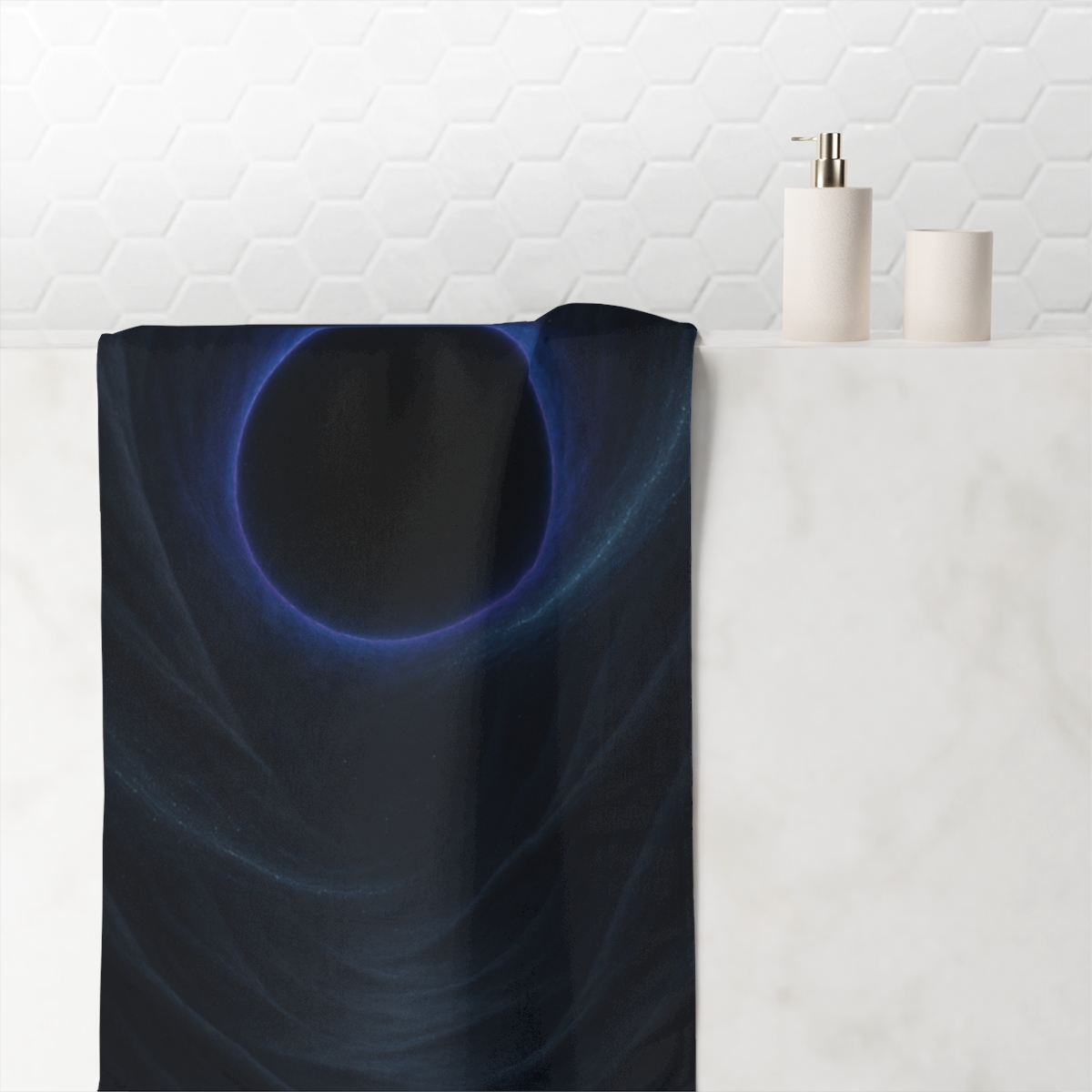 Luminous Event Horizon Veil stylish beach towels