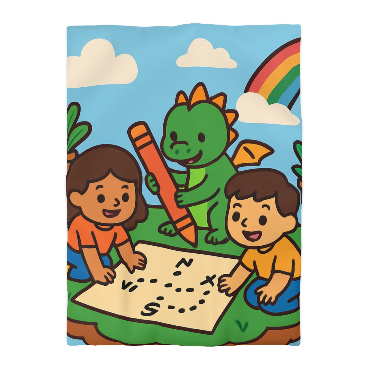 Sky Garden Map Makers With A Baby Dragon stylish duvet covers