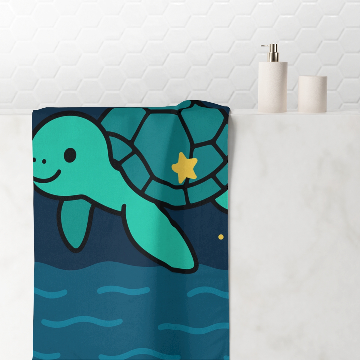 Starlight Sea Turtle decorative home towels