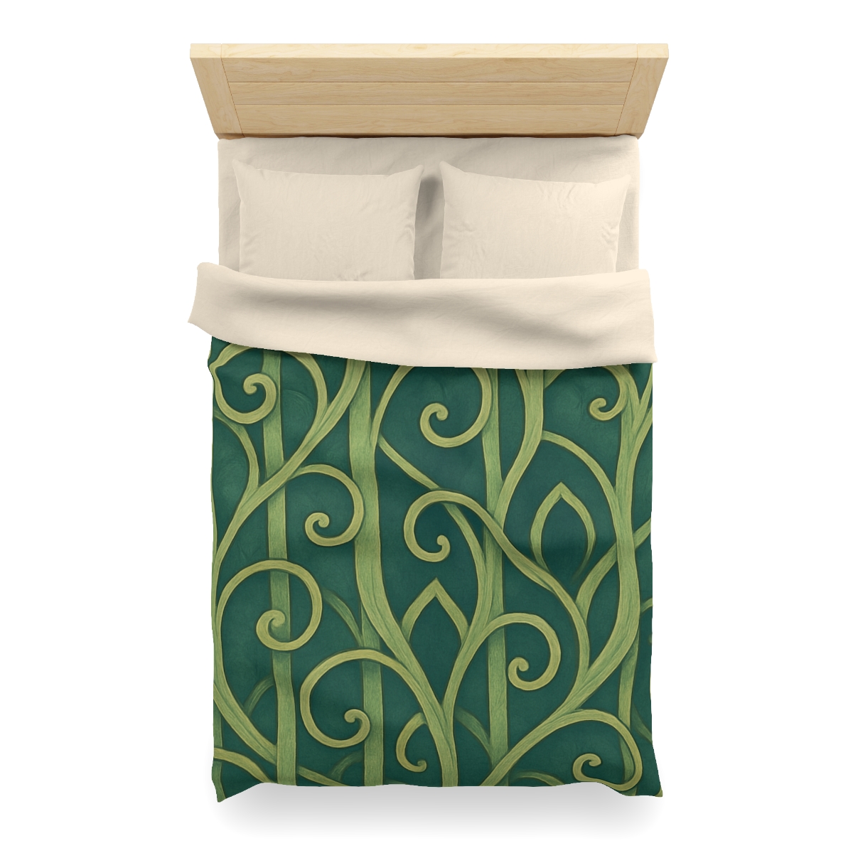 Tendriled Lattice Cascade unique patterned duvets