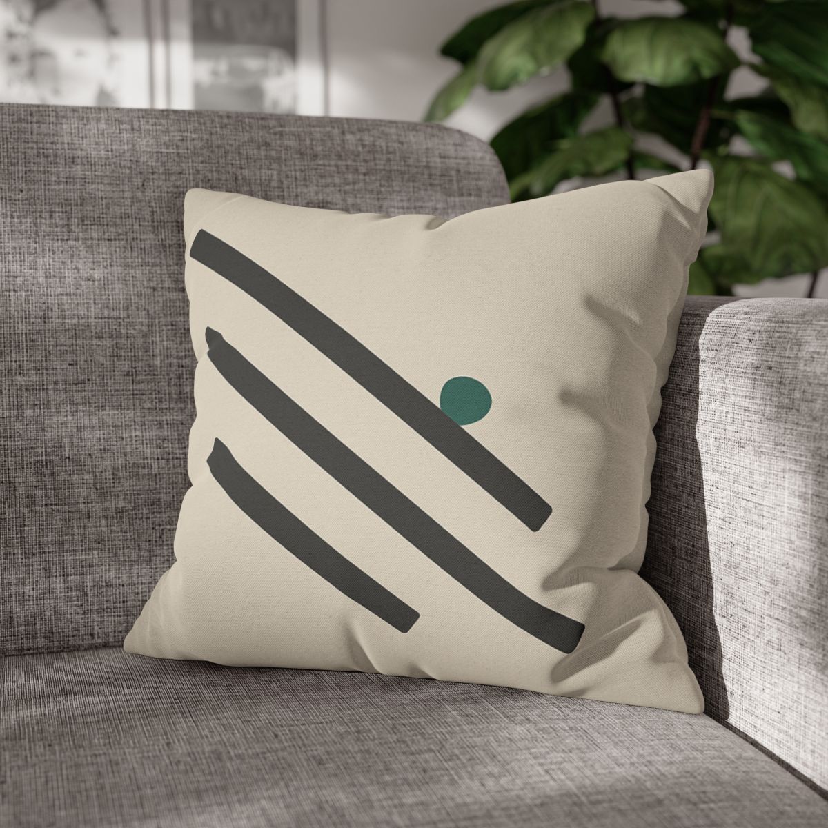 Staggered Short Bars With Quiet Dot designer print pillow cases