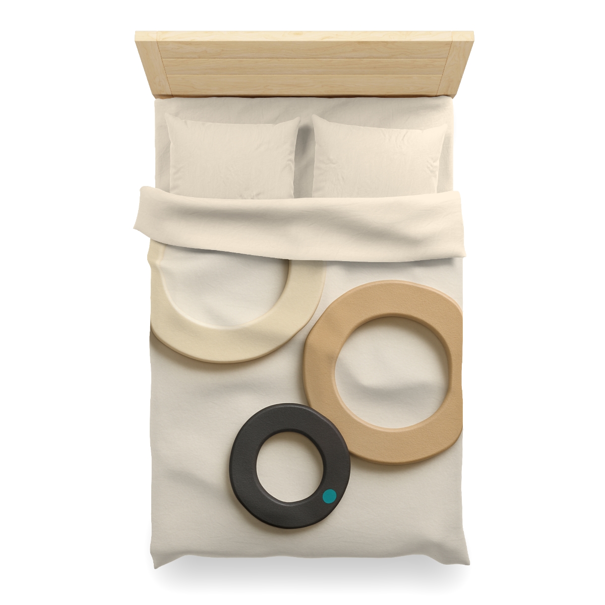 Three Balanced Rings personalized bedding duvets