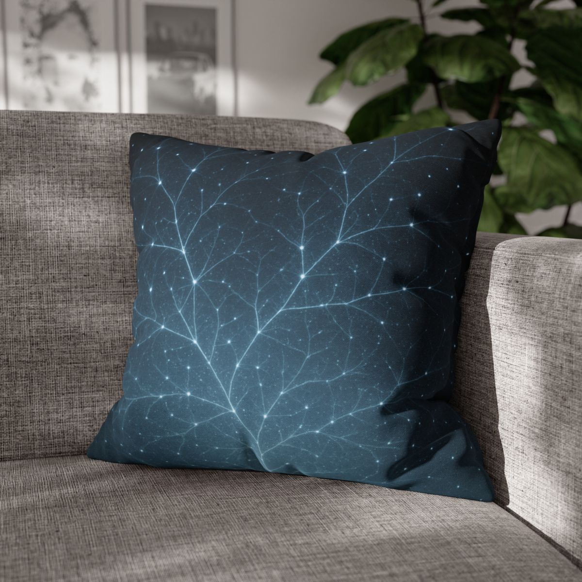 Starlit Fractal Canopy soft cotton pillow cases