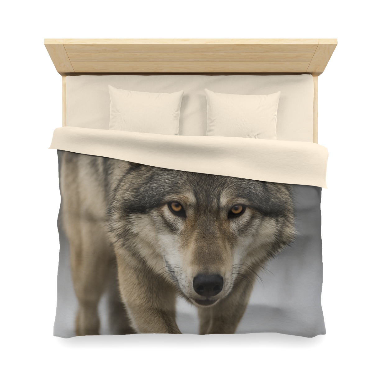Silver Hush Gray Wolf unique patterned duvets