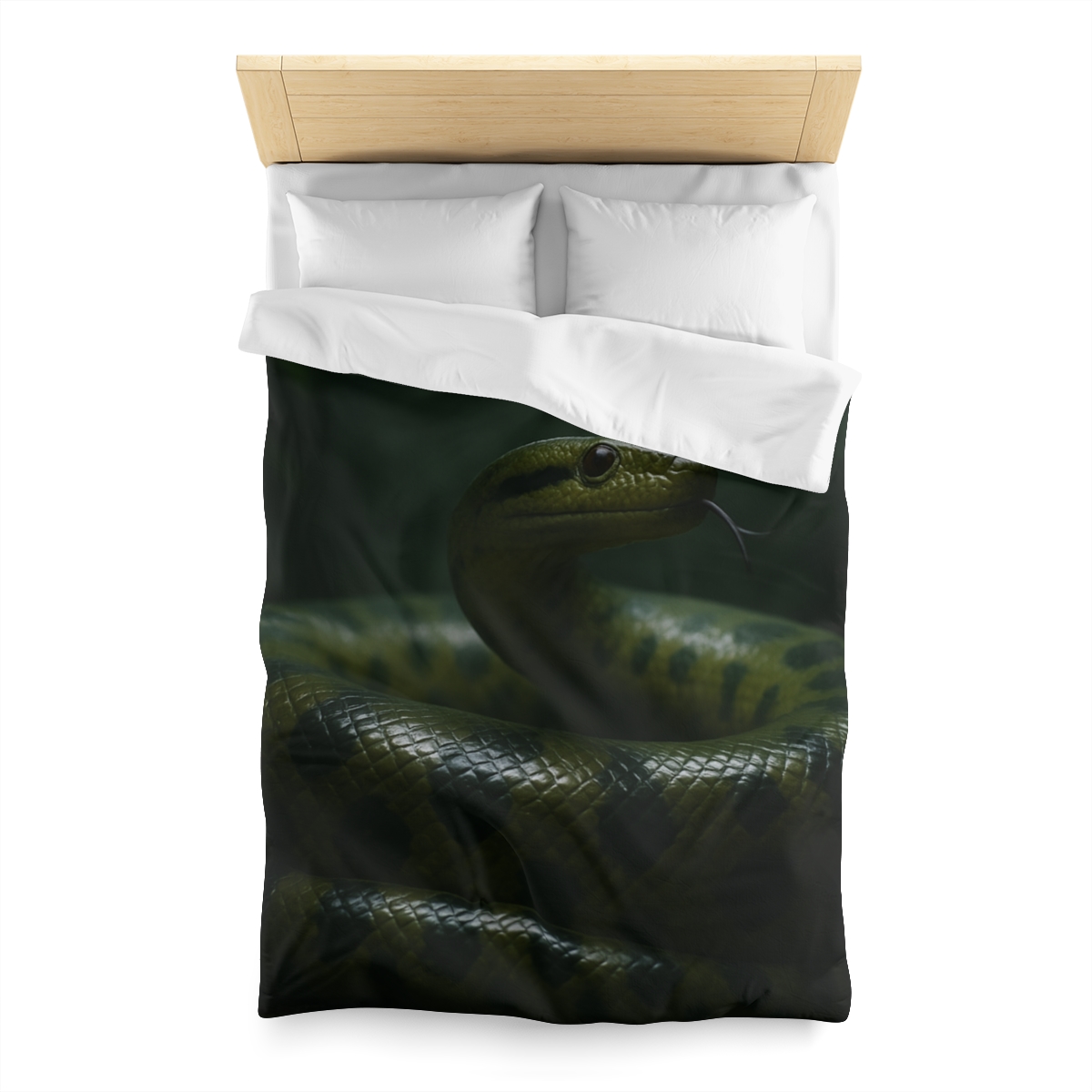 Starlit Coil Green Anaconda custom duvets