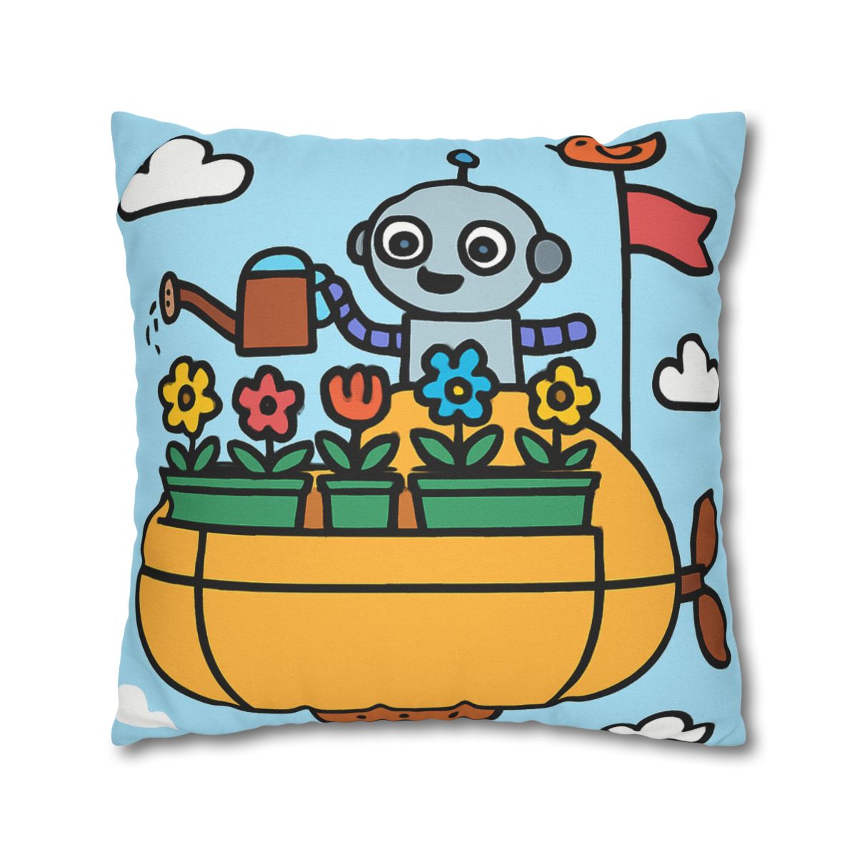 Sky Garden On A Friendly Airship trendy patterned pillow cases