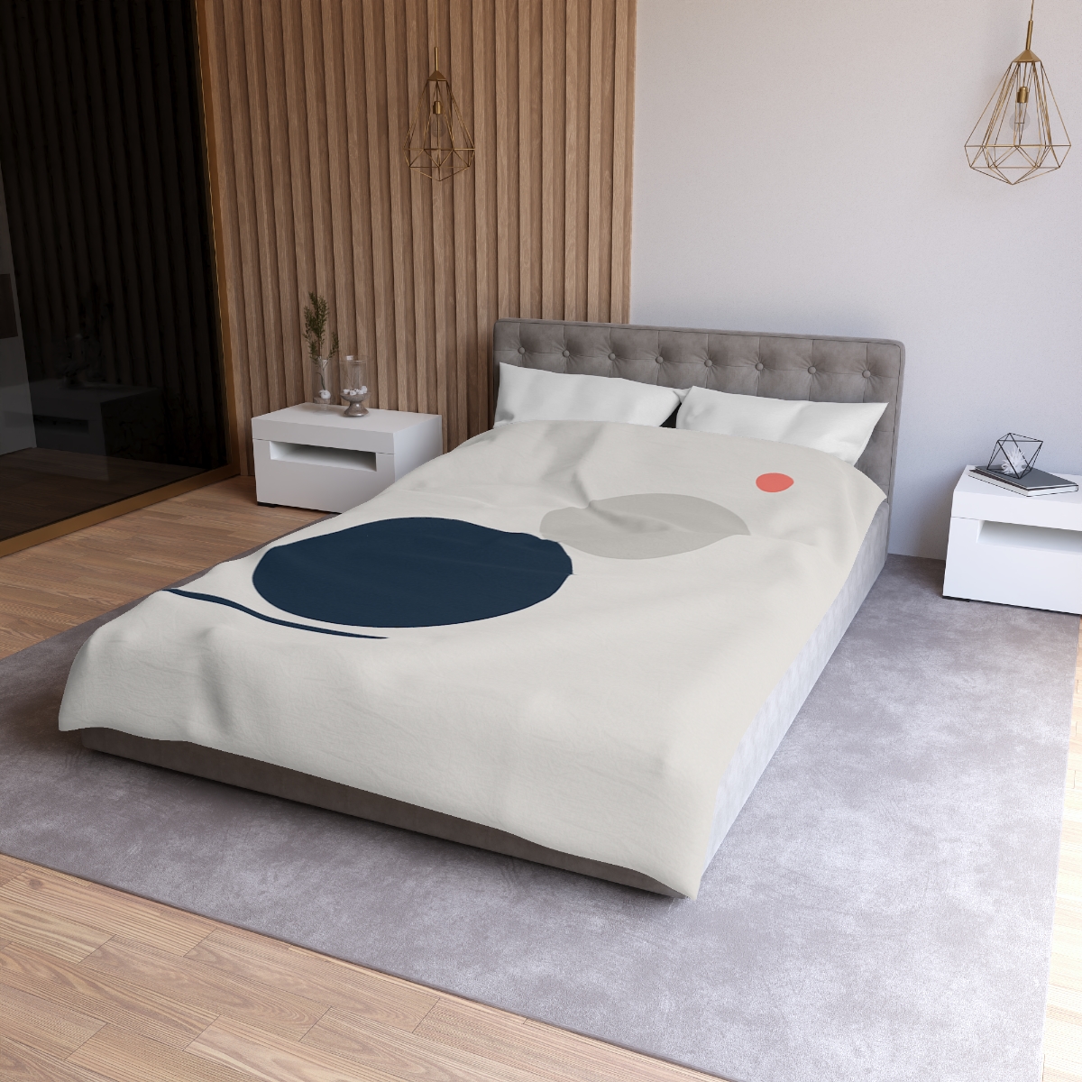 Three Orbiting Forms personalized bedding duvets
