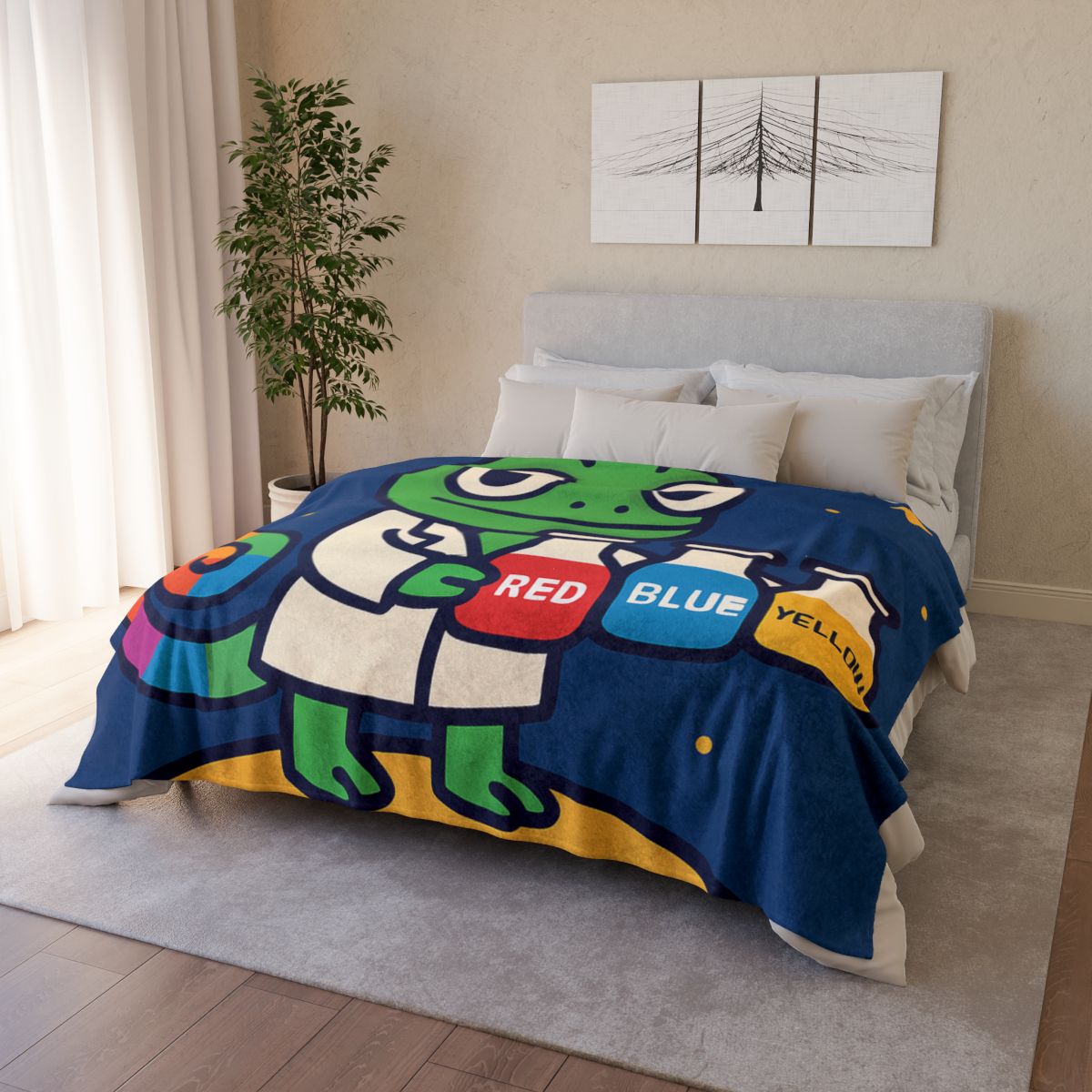 Comet Chameleon Color Lab soft fleece blankets