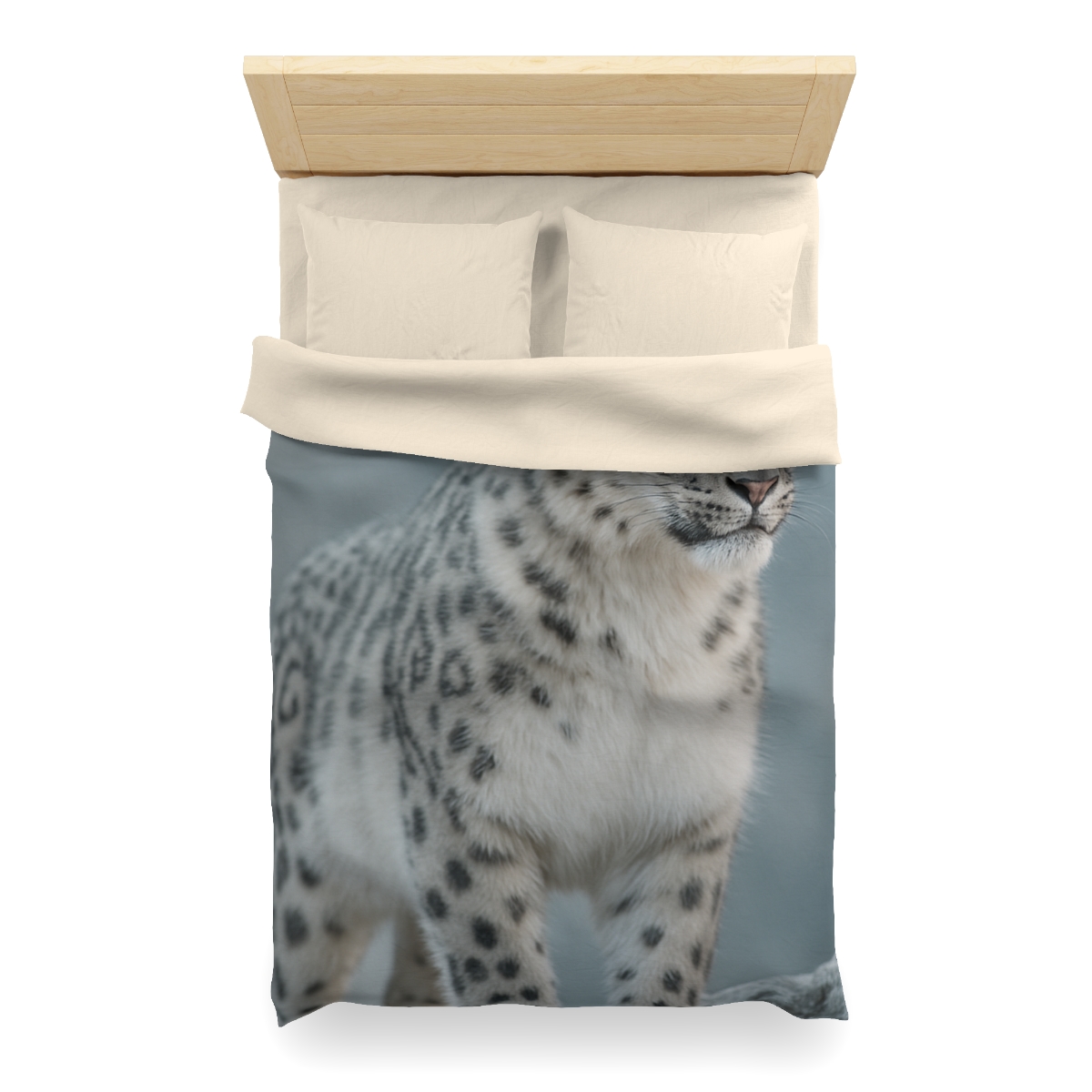 Ridge Phantom Snow Leopard soft comforter duvets