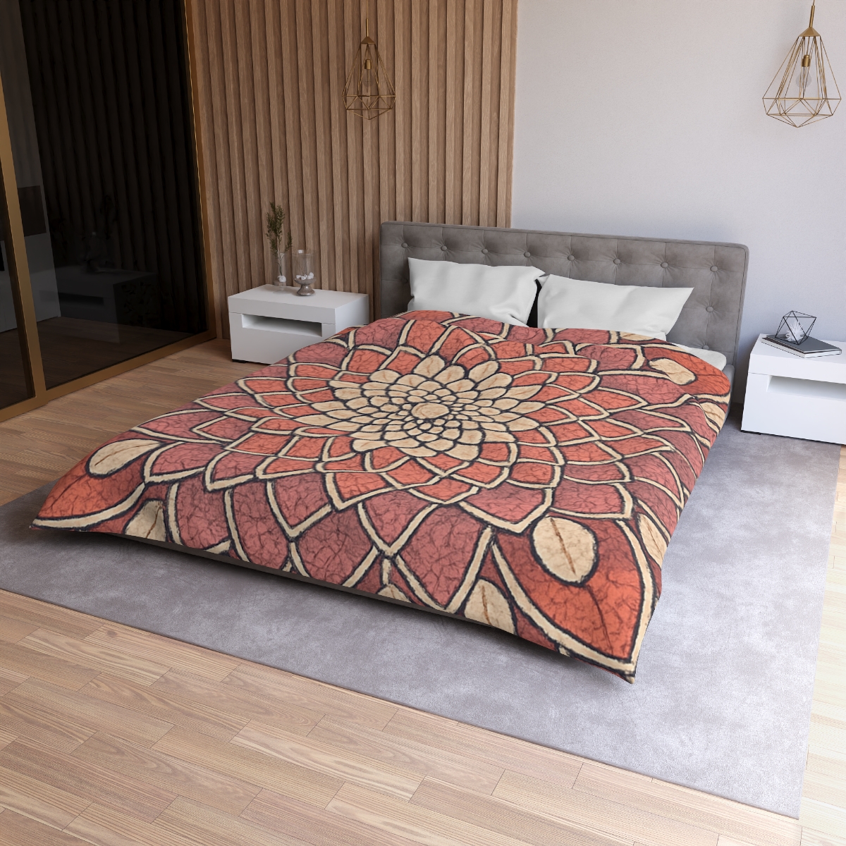 Bud Mosaic Fractal Bloom trendy bedroom duvets