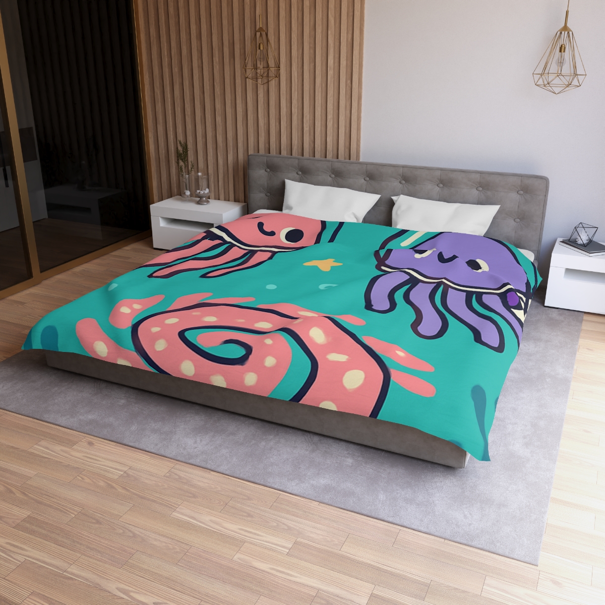 Jellyfish Astronauts In The Coral Nebula duvets for gifts