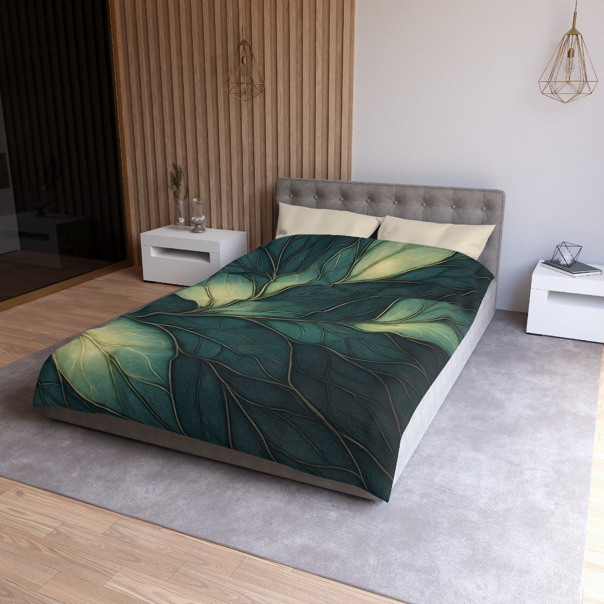 Vein Lattice Aurora Bloom designer printed duvets
