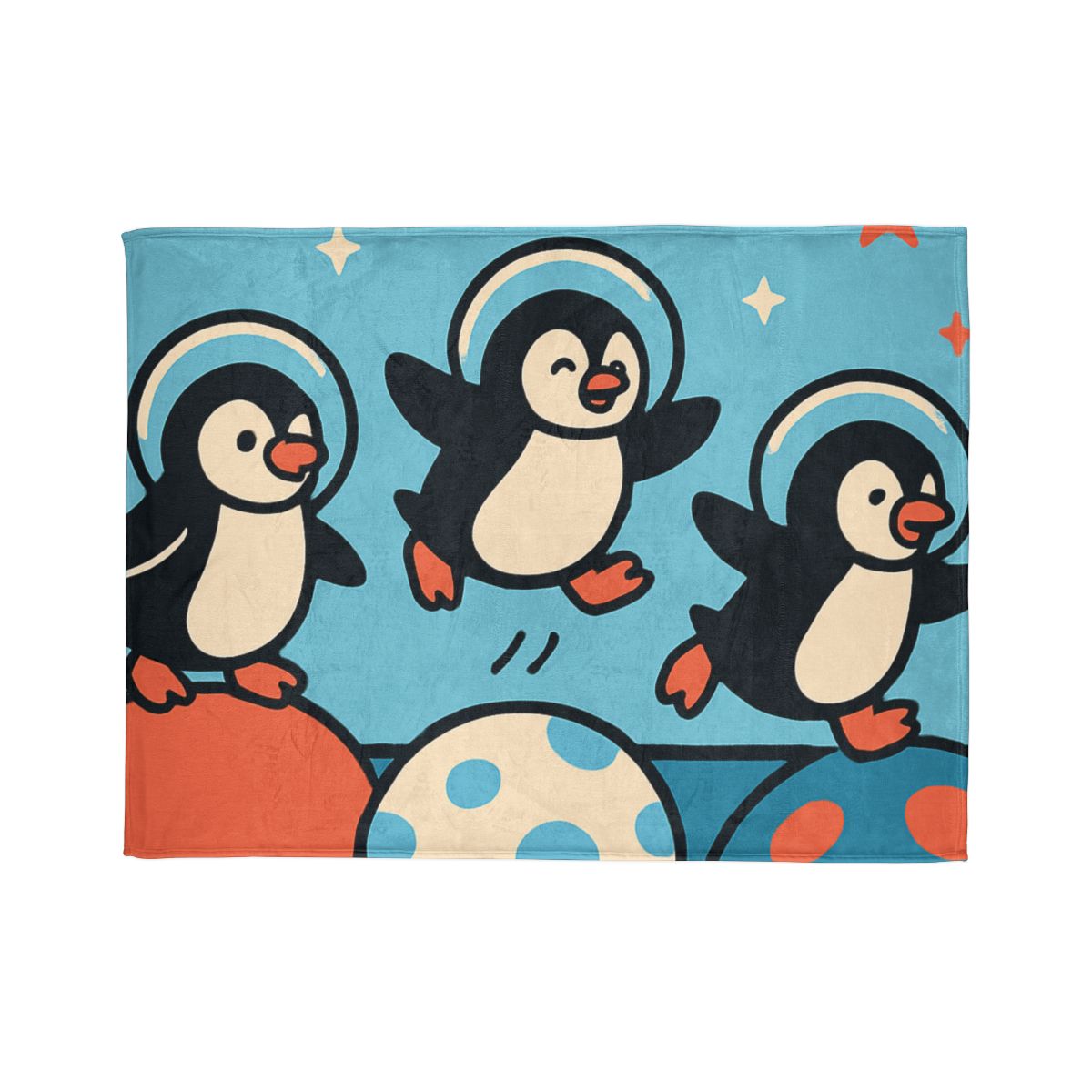 Planet Hopper Penguins custom blankets
