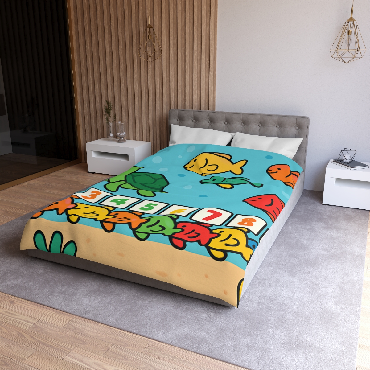 Coral Reef Number Parade warm winter duvets