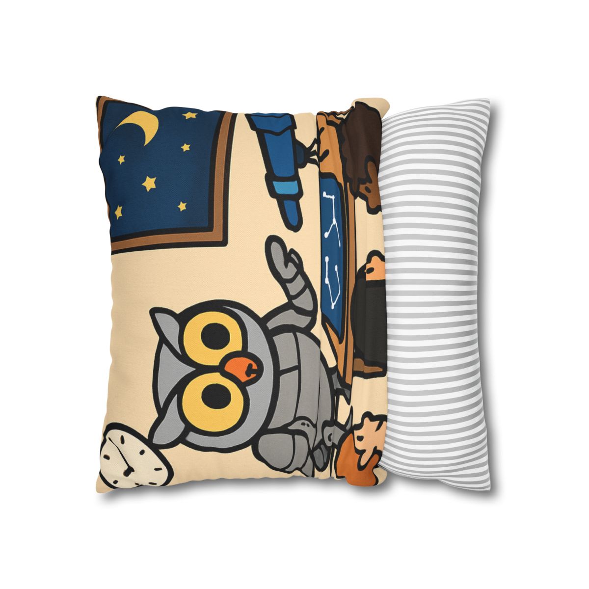 Robot Owl Telescope Workshop personalized pillow covers