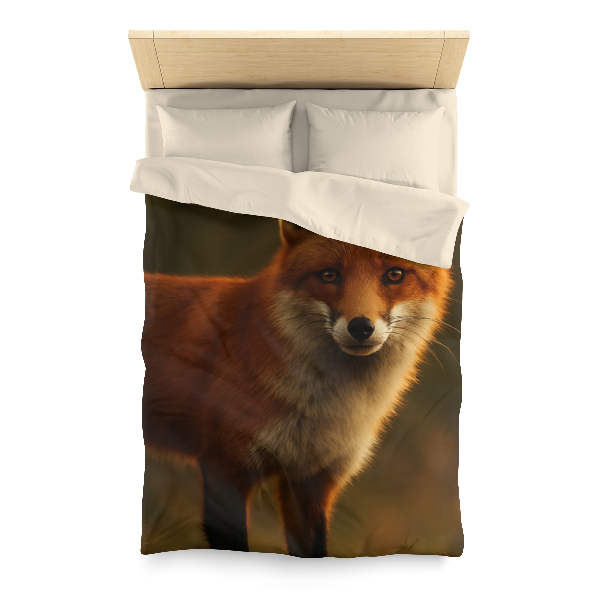 Ember Thicket Red Fox designer printed duvets