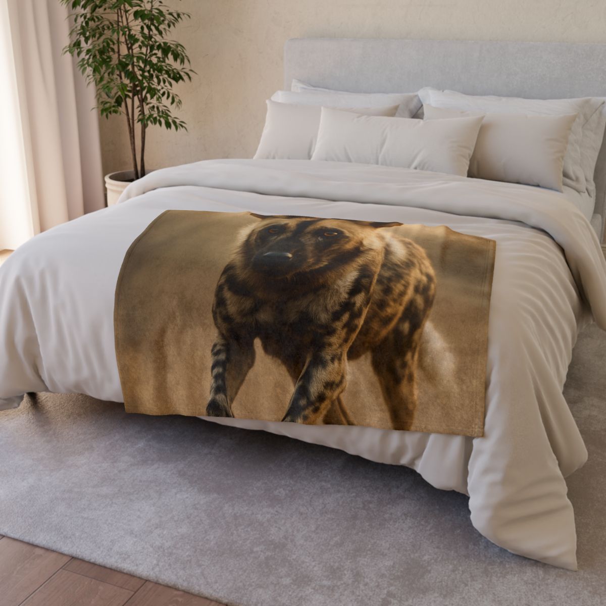 Starlit Scout African Wild Dog trendy patterned blankets