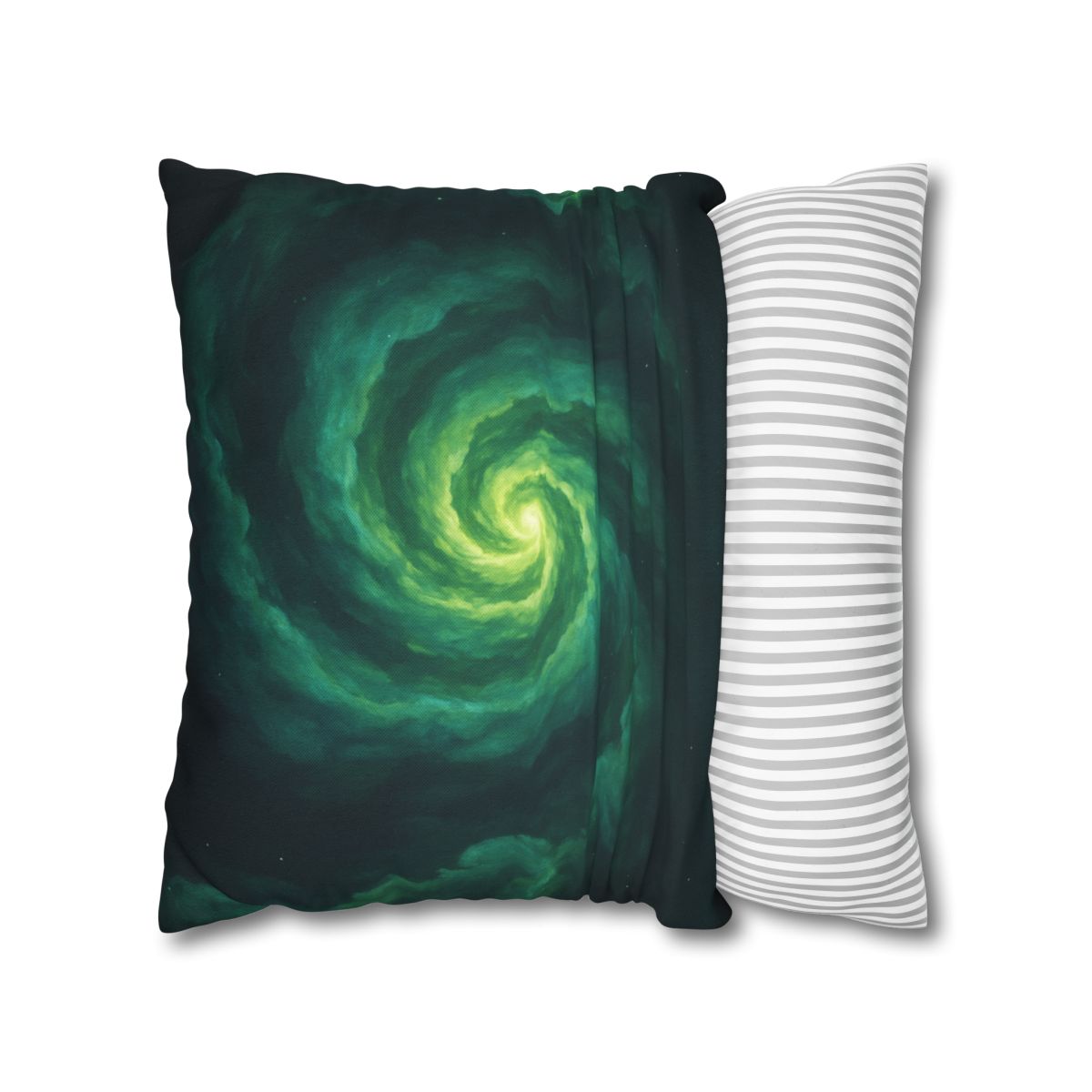 Verdant Nebula Swirl soft cotton pillow cases