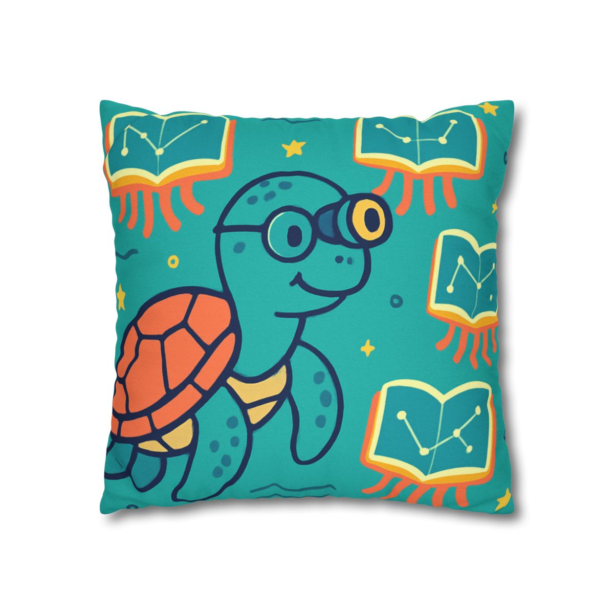 Stargazer Turtle And Floating Jellybooks trendy patterned pillow cases