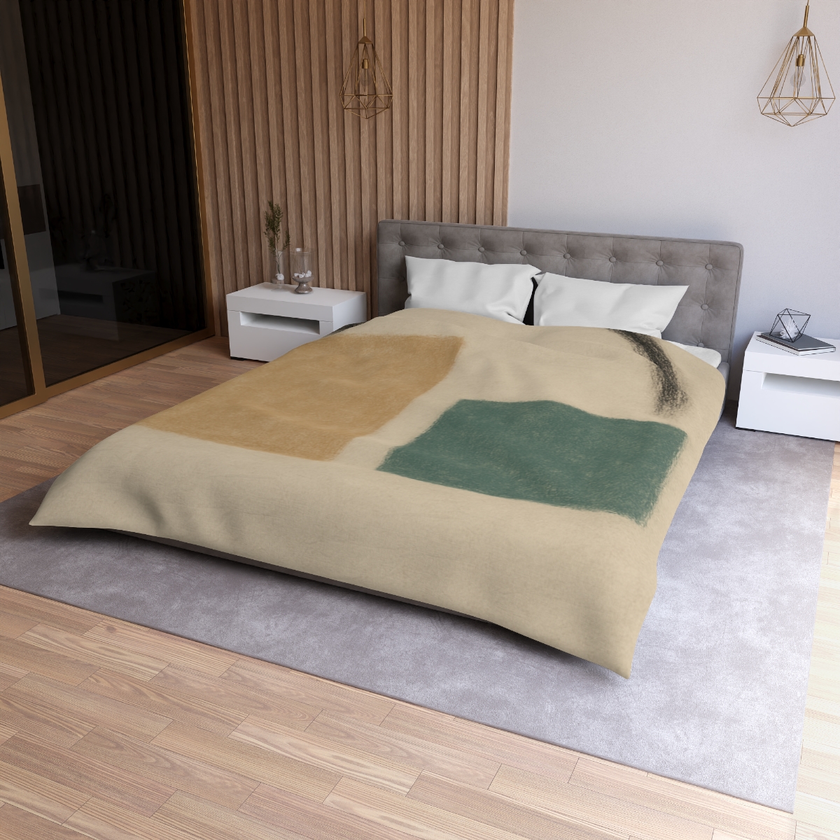 Arc Window And Twin Blocks designer printed duvets