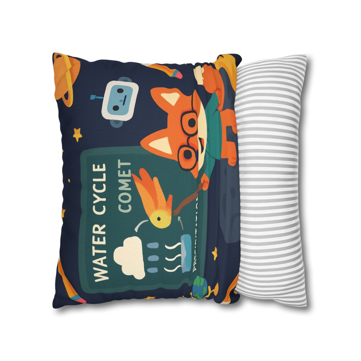 Comet Classroom With Professor Fox soft cotton pillow cases